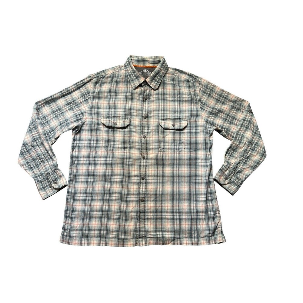 Croft & Barrow Quick Dry Plaid Button Up Shirt Mens L Multicolor Long Sleeve